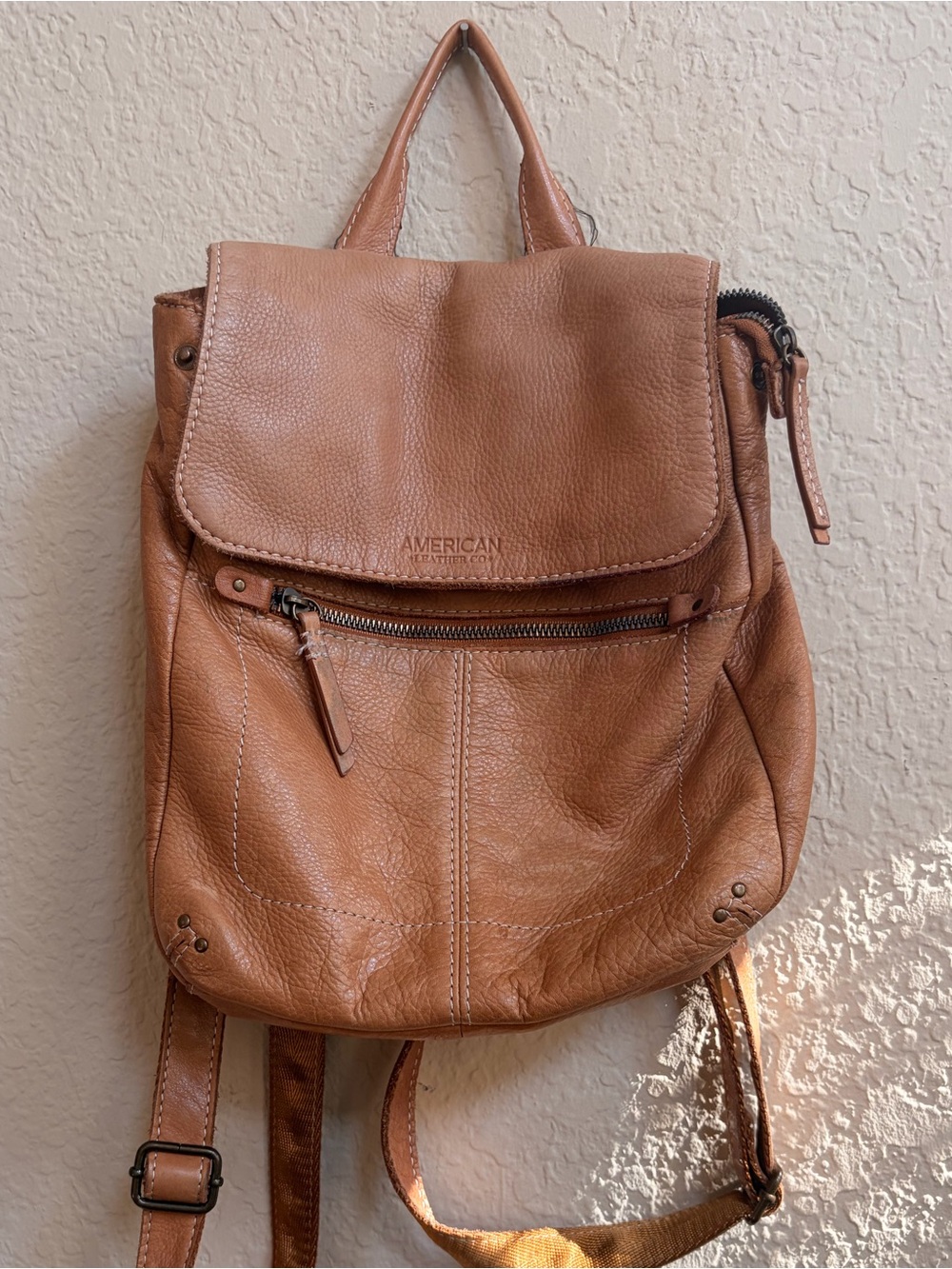 American Eagle Outfitters Cognac Leather Backpack